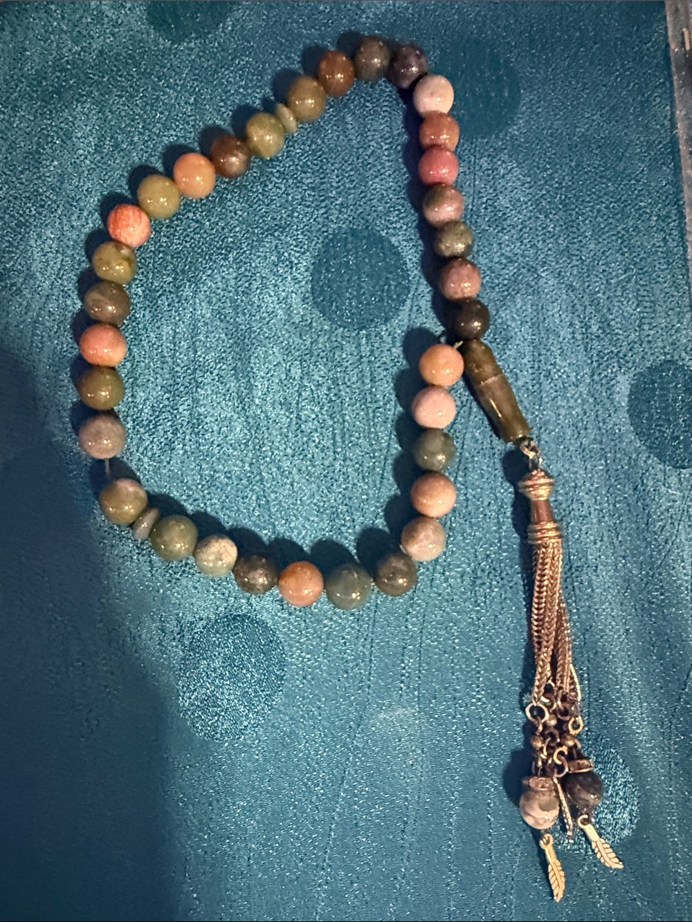 Multicolor Beaded Tassel prayer breeds - Gemstone Accent